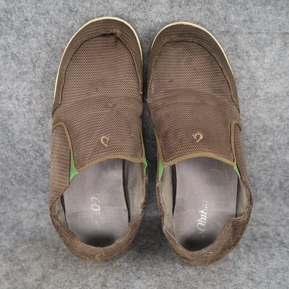 Olukai Shoes Mens 10 Slip On Casual Loafers Nohea Mesh Flats Brown Comfort Surf main image 9
